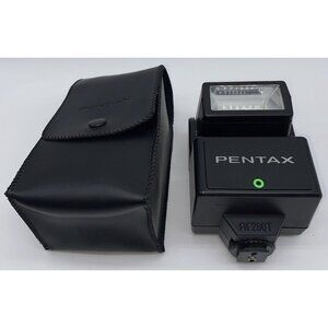 Pentax AF280T Xenon Shoe Mount Flash & Case for Pentax SLR Camera Vintage Japan